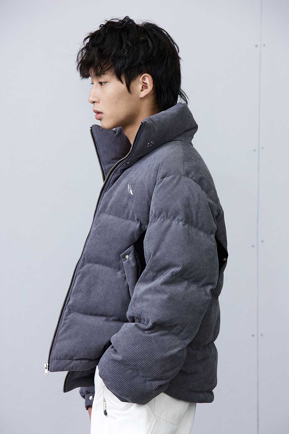 Corduroy Patchwork Down Jacket