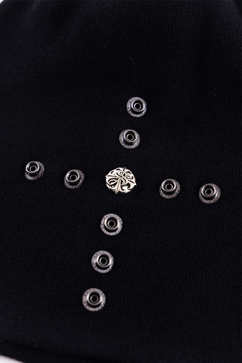 Cross Studs Long Beanie