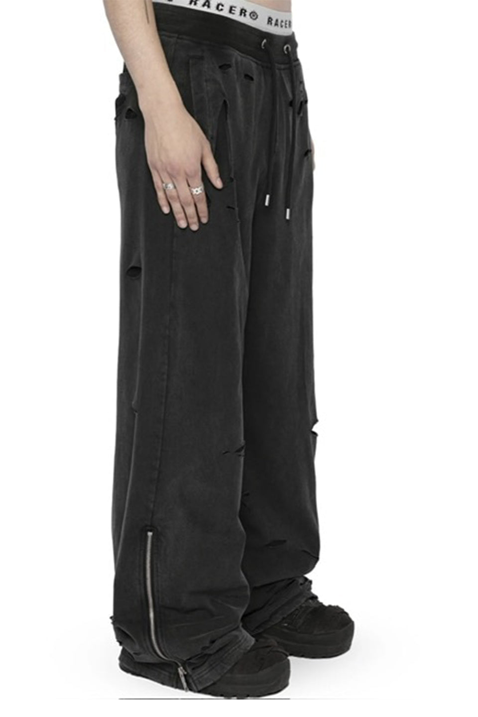 Distressed 2 Layer Sweatpants.