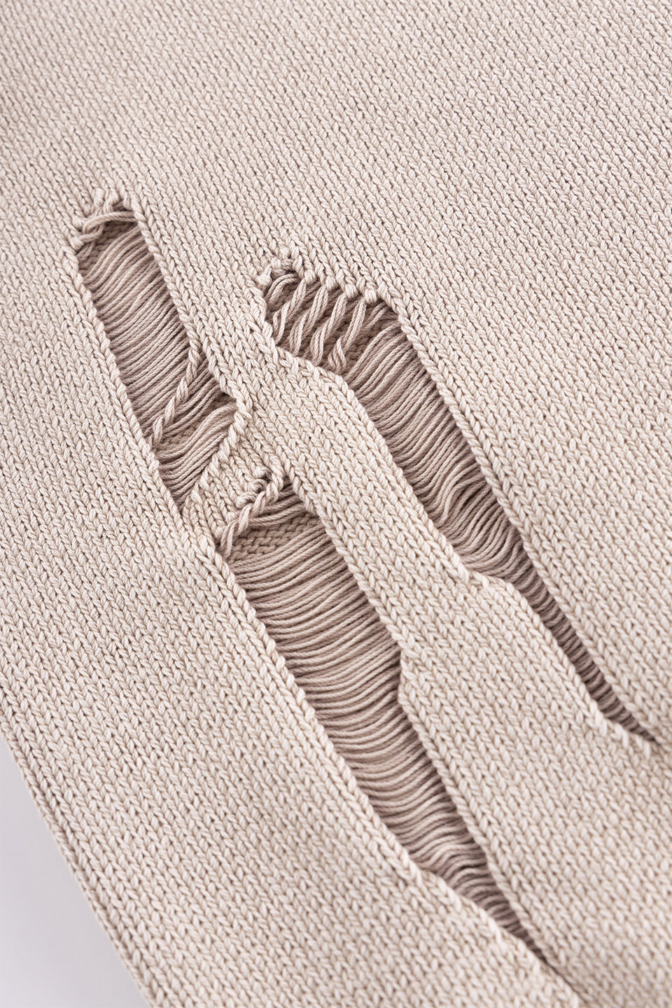 Distressed Cross Leather Patch Crew Knit V2