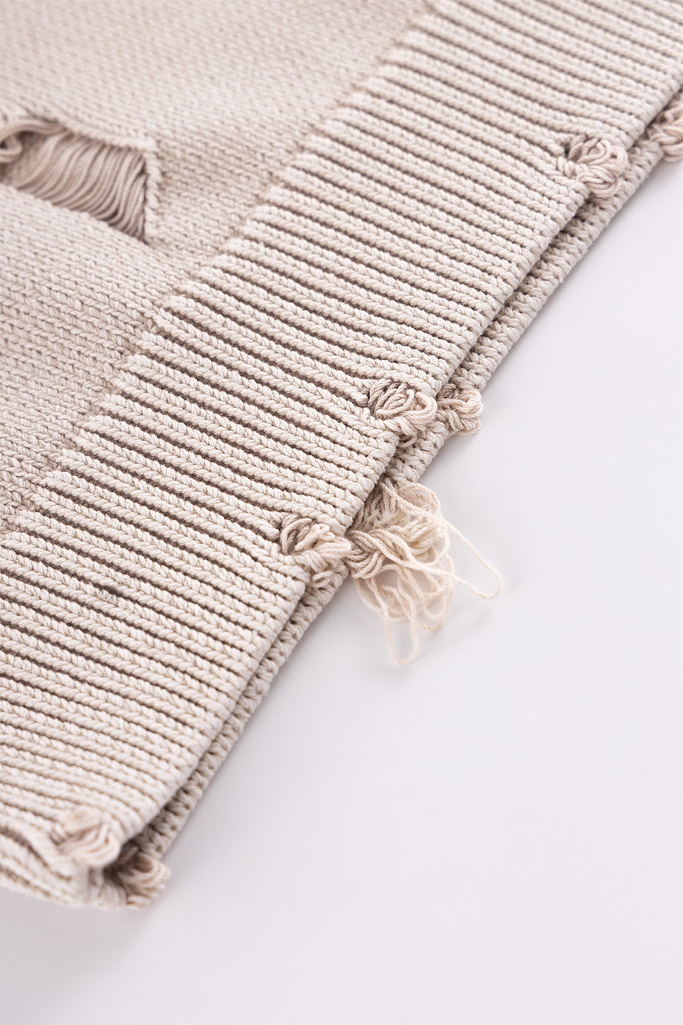 Distressed Cross Leather Patch Crew Knit V2