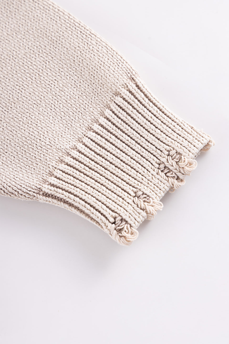 Distressed Cross Leather Patch Crew Knit V2