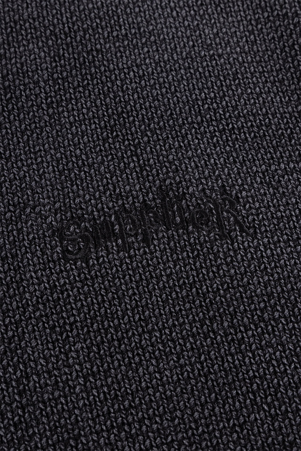 Distressed Cross Leather Patch Crew Knit V2