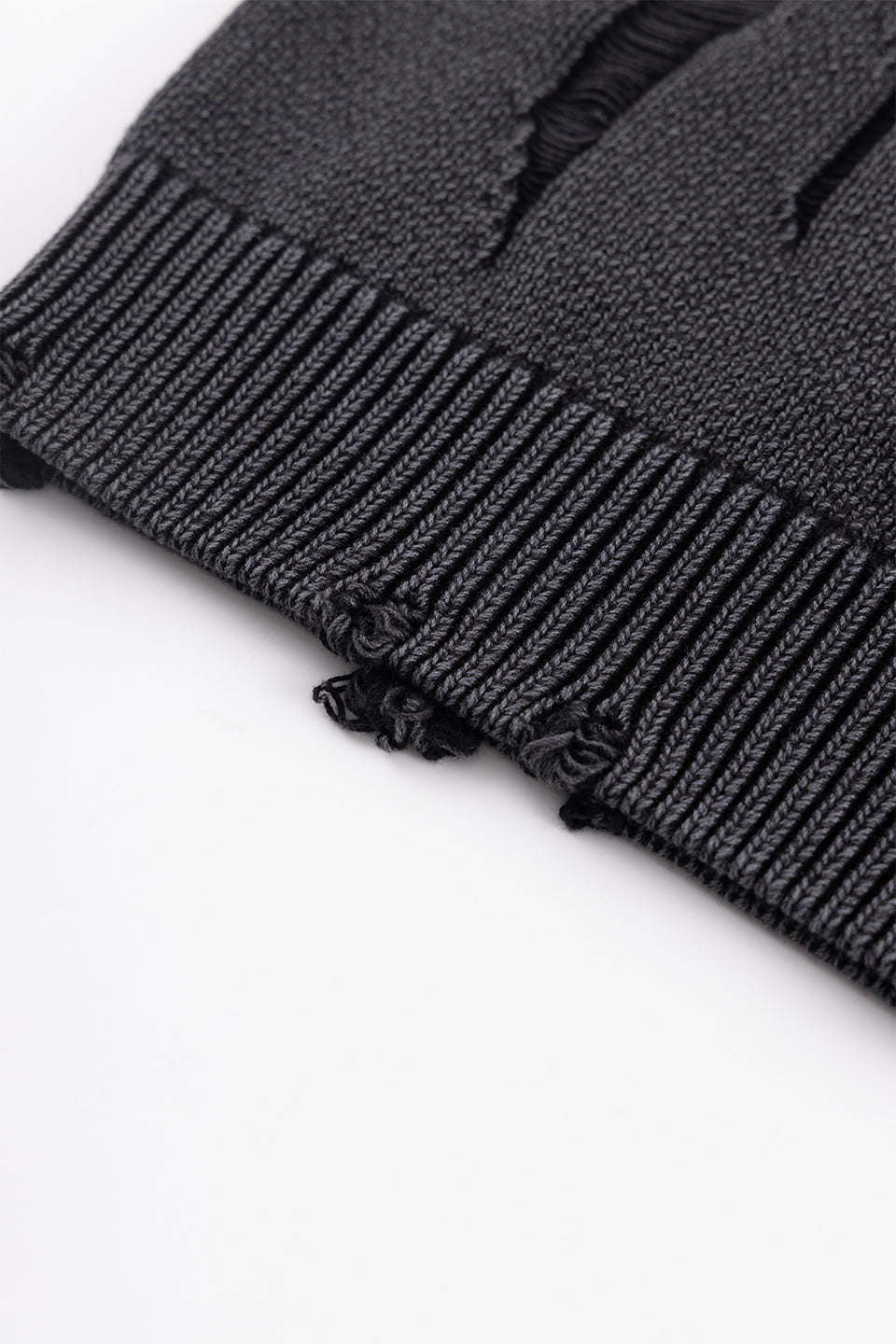 Distressed Cross Leather Patch Crew Knit V2