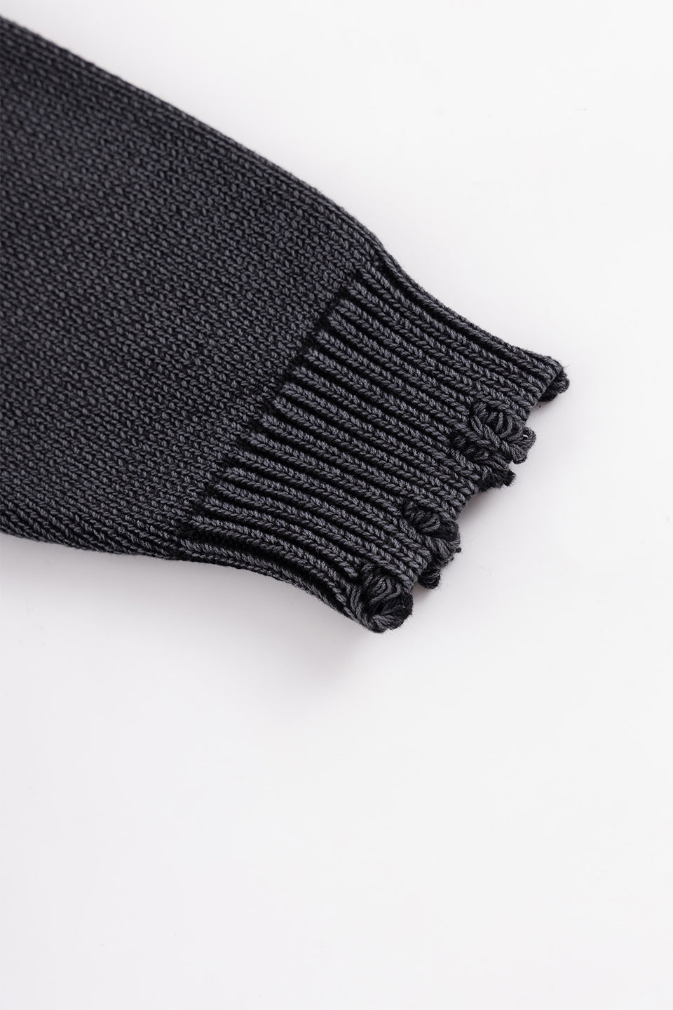 Distressed Cross Leather Patch Crew Knit V2