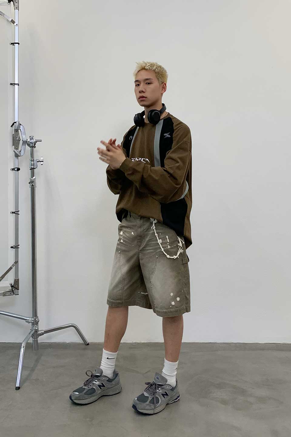 Distressed Logger Cargo Shorts