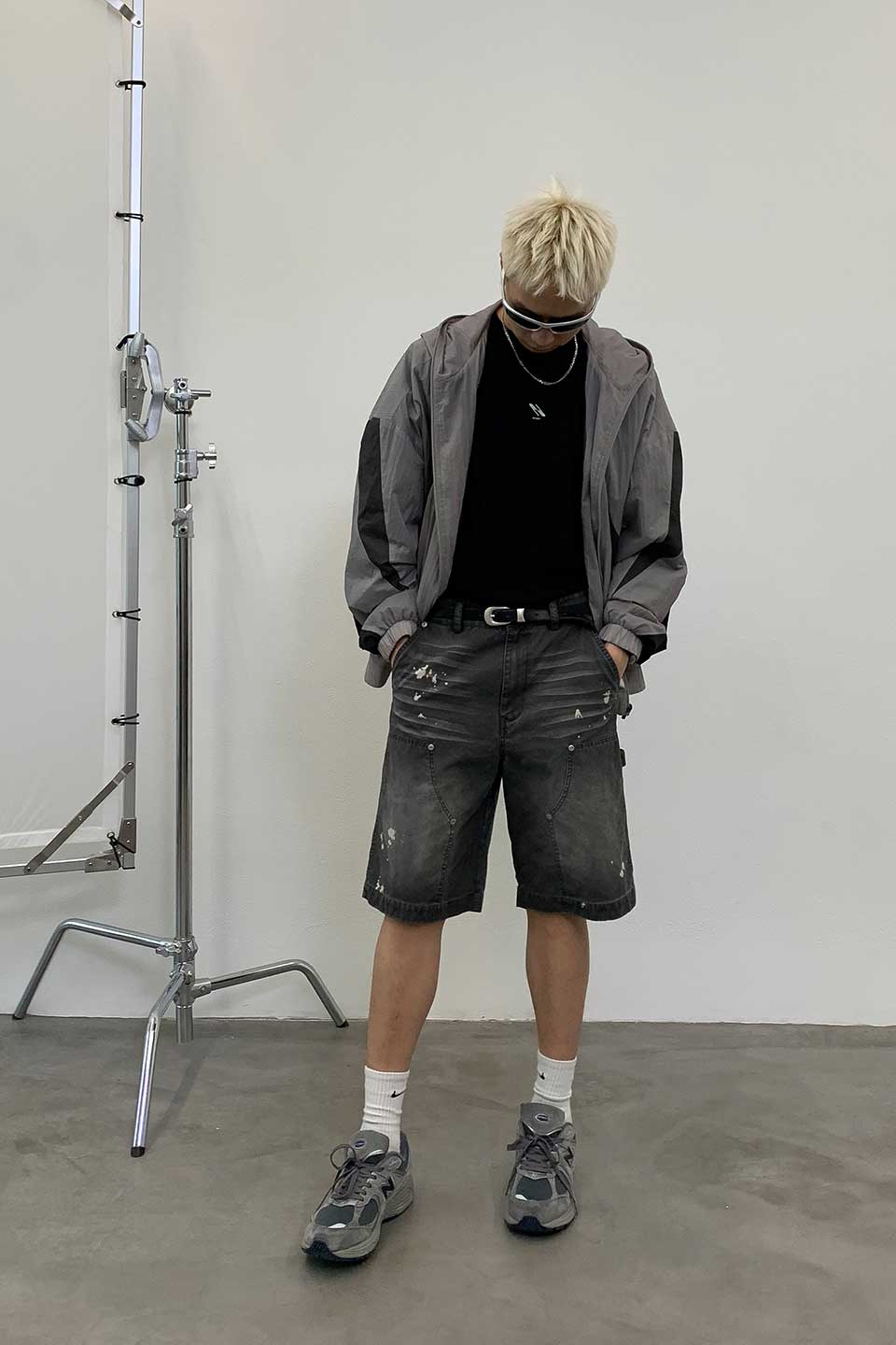 Distressed Logger Cargo Shorts