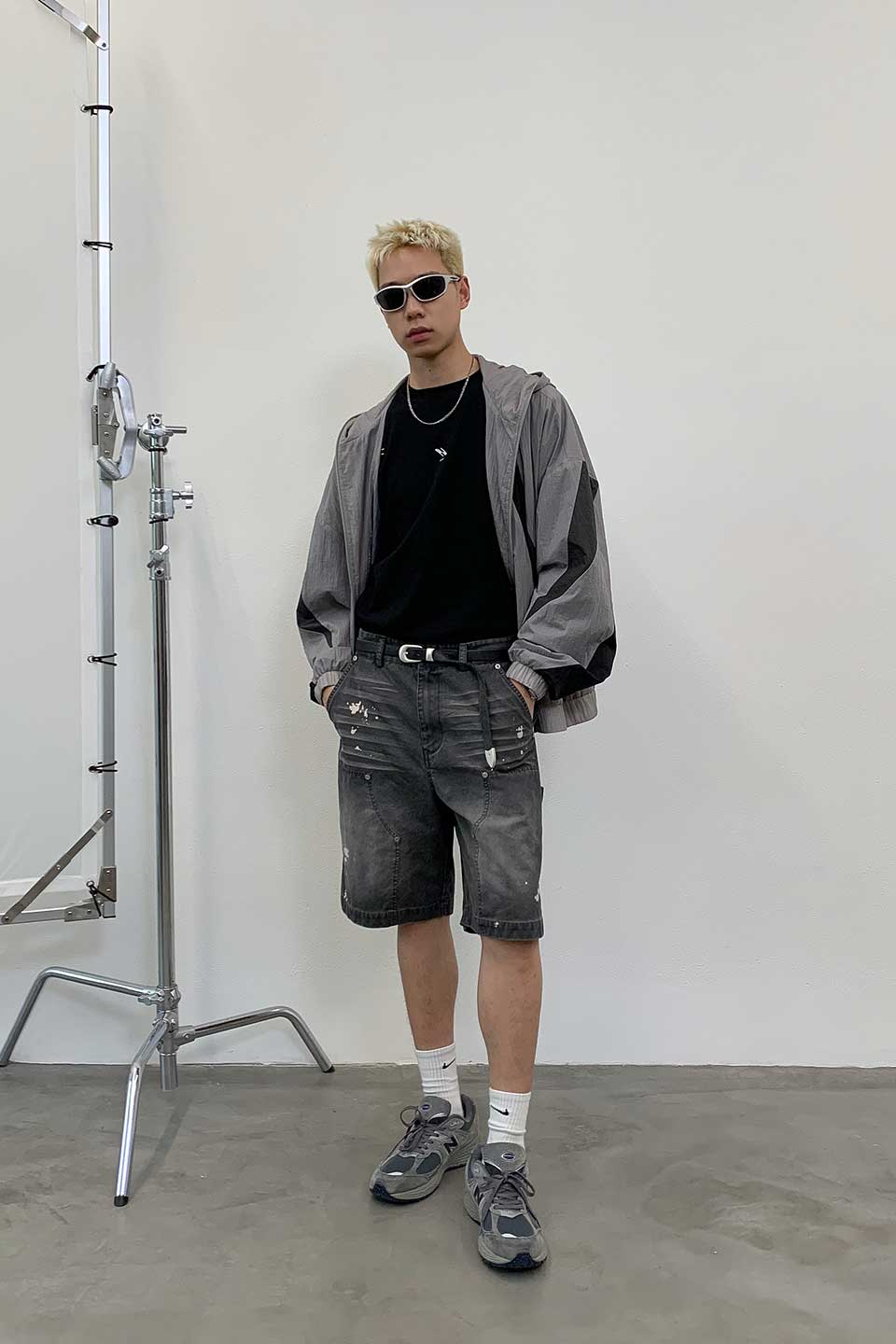 Distressed Logger Cargo Shorts
