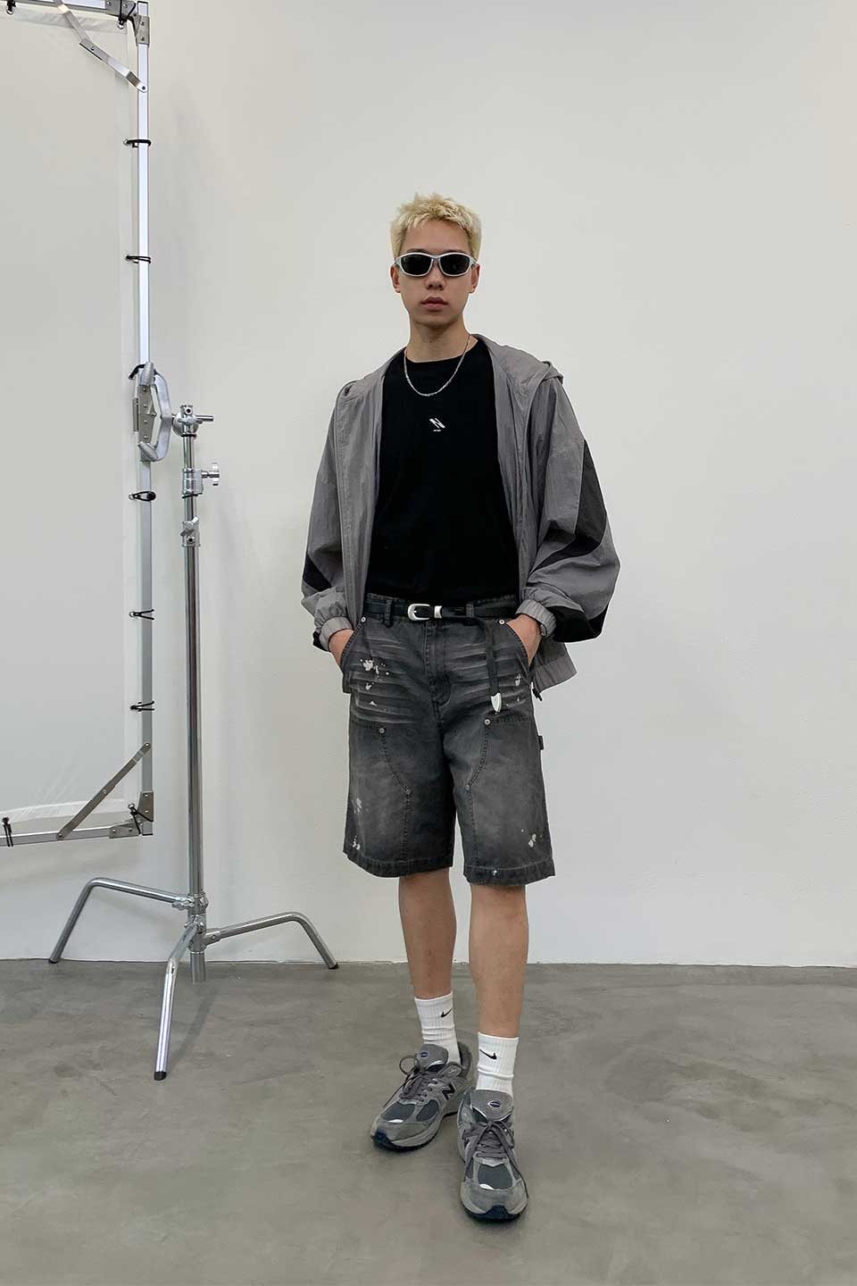 Distressed Logger Cargo Shorts