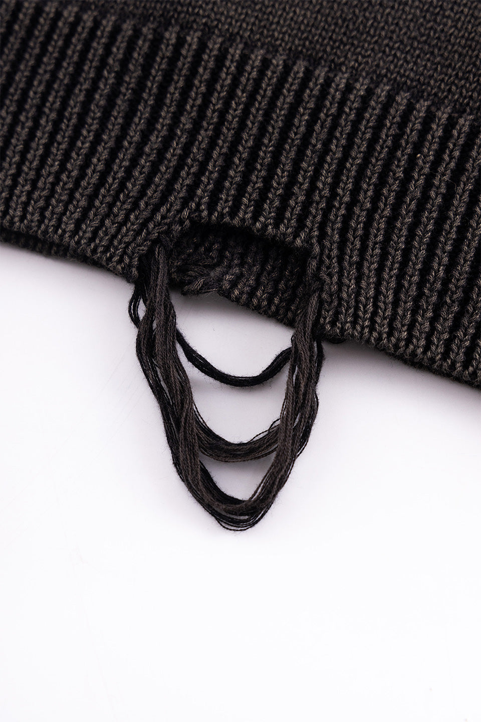 Distressed Multiple Cross Leather Patch Crew Knit