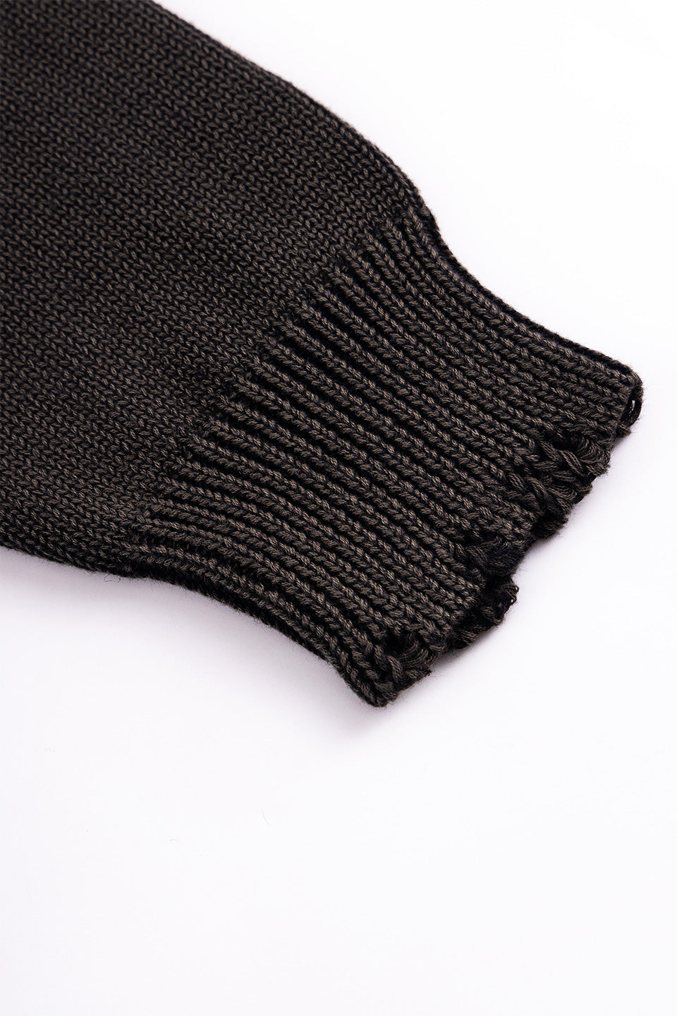 Distressed Multiple Cross Leather Patch Crew Knit
