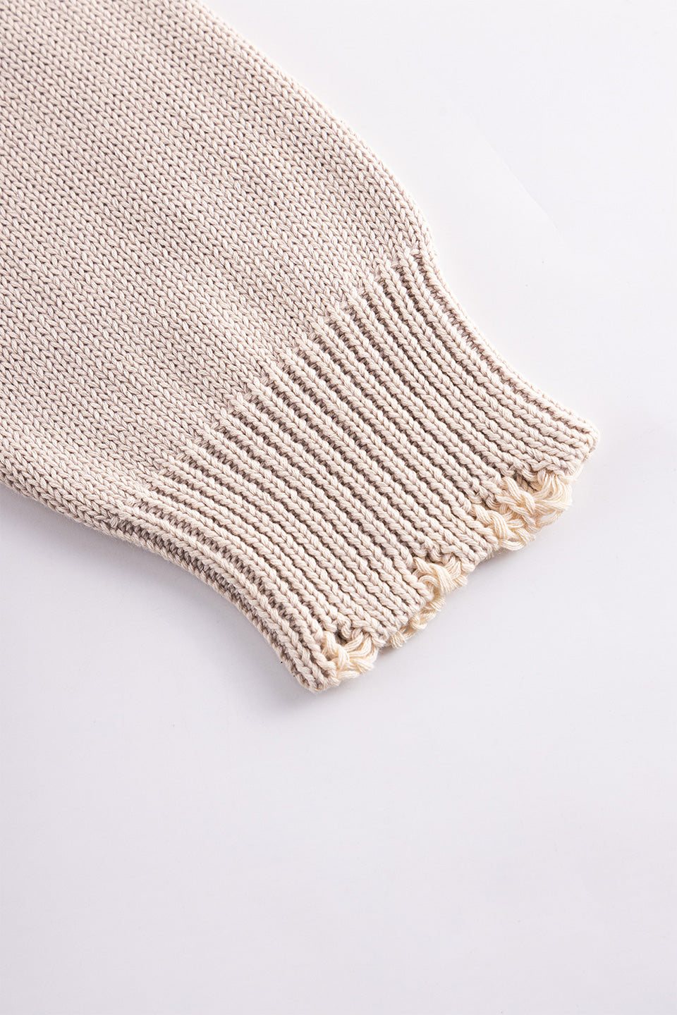 Distressed Multiple Cross Leather Patch Crew Knit