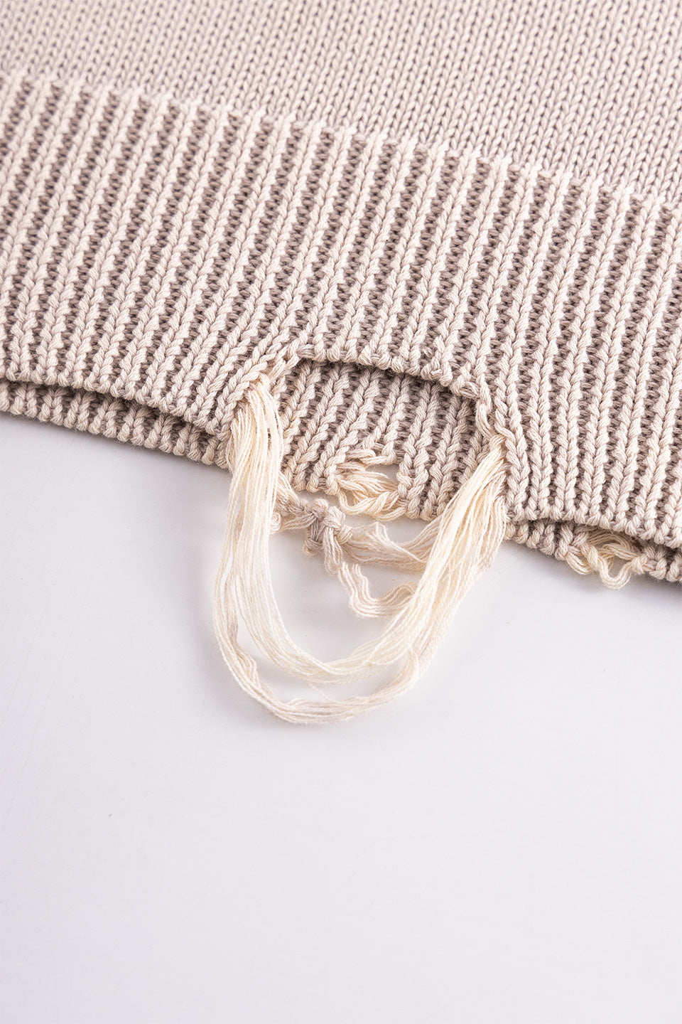Distressed Multiple Cross Leather Patch Crew Knit