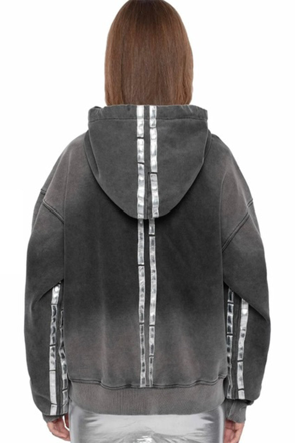 Faded Metallic Track Hoodie