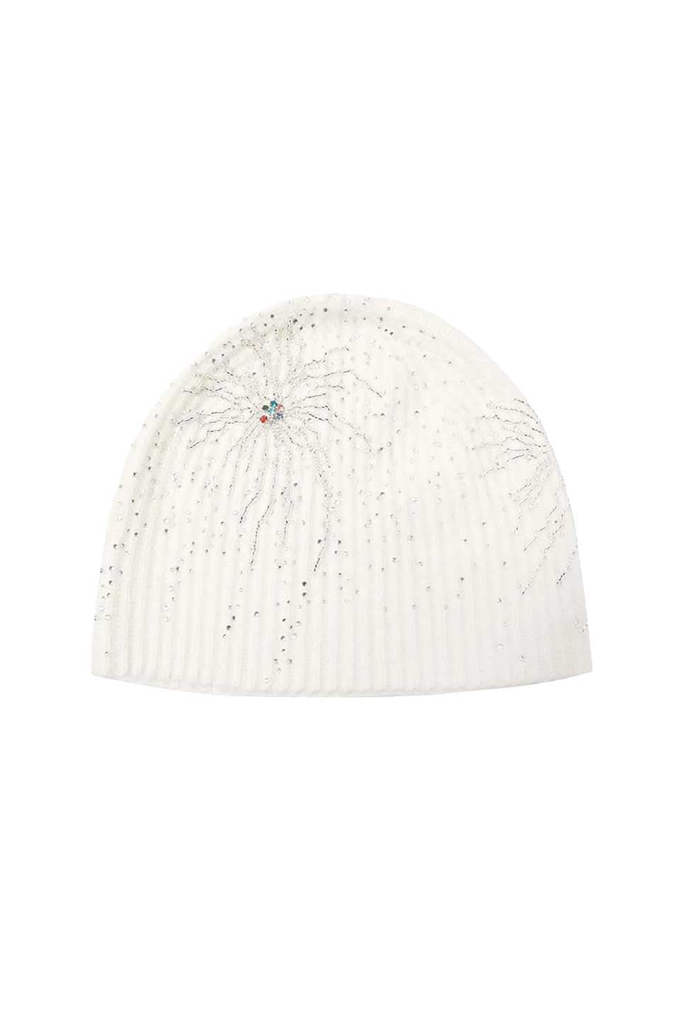 Firework Embroidered Beaded Beanie