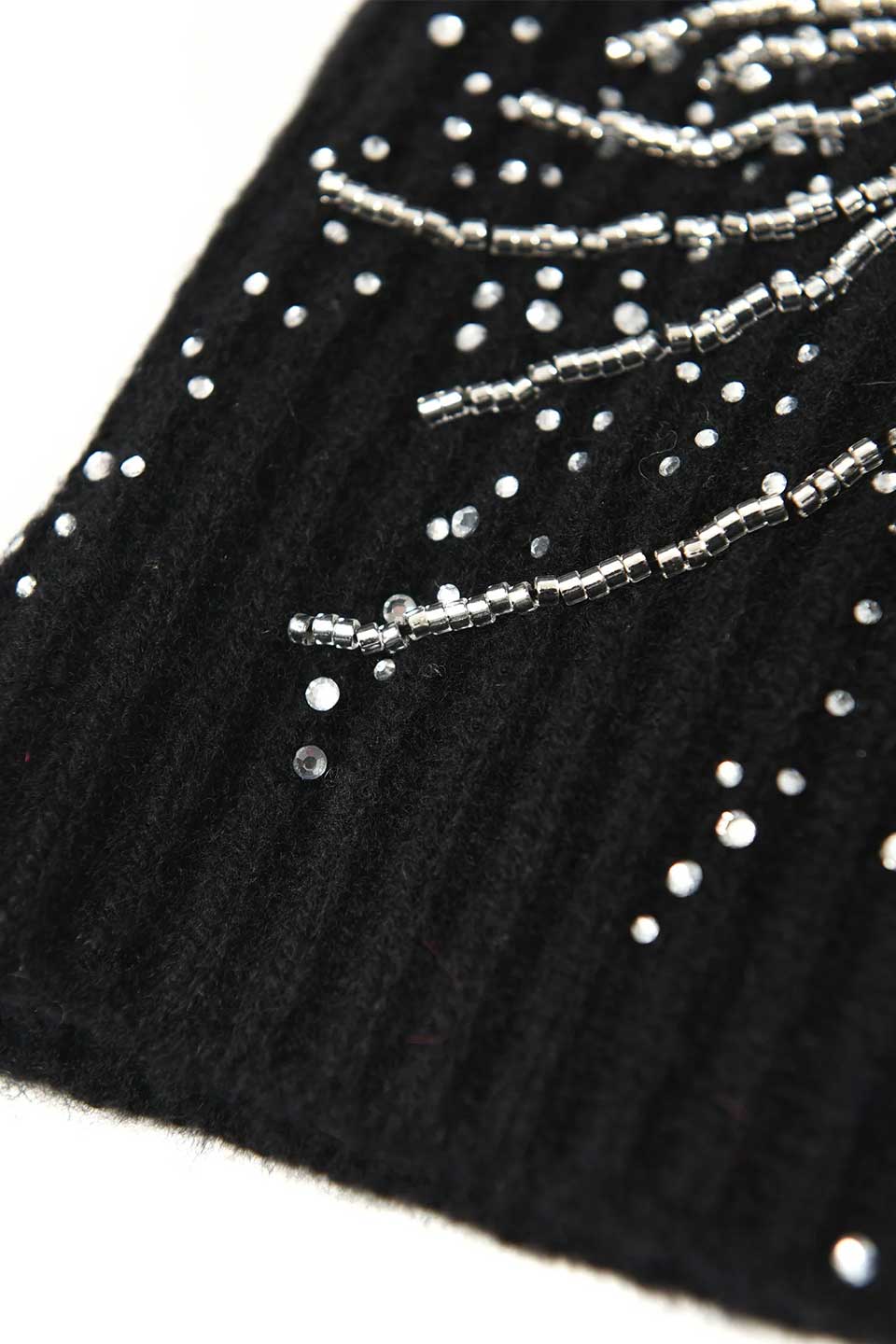 Firework Embroidered Beaded Beanie