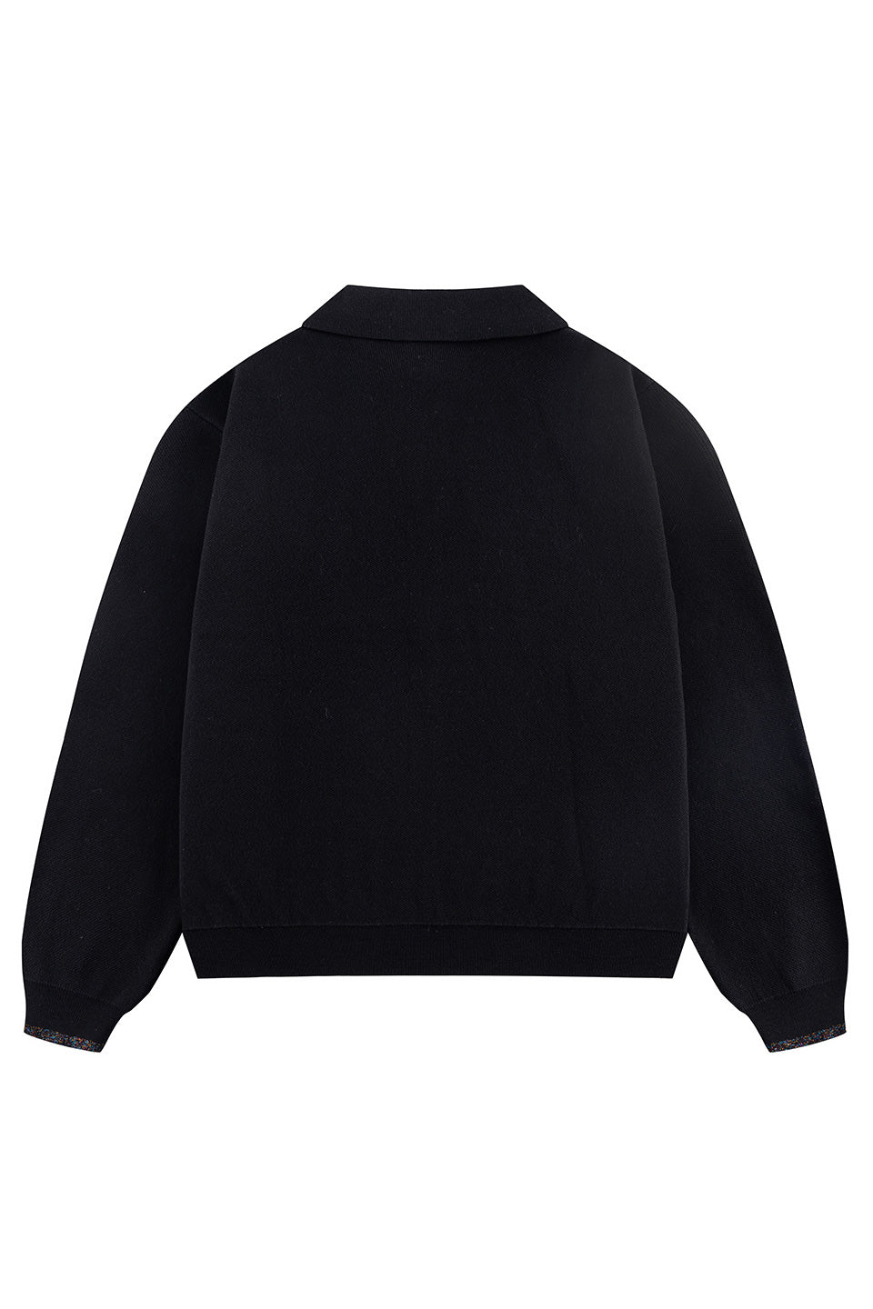 Glitter Stripe Zip Knit Polo