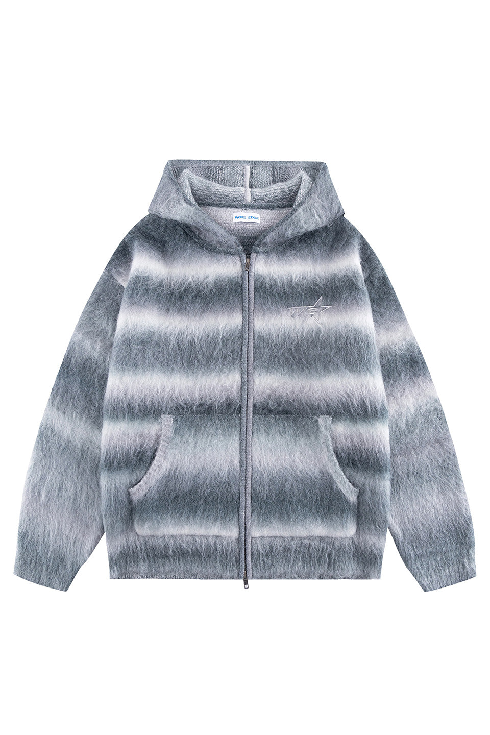 Gradation Mohair Zip Knit