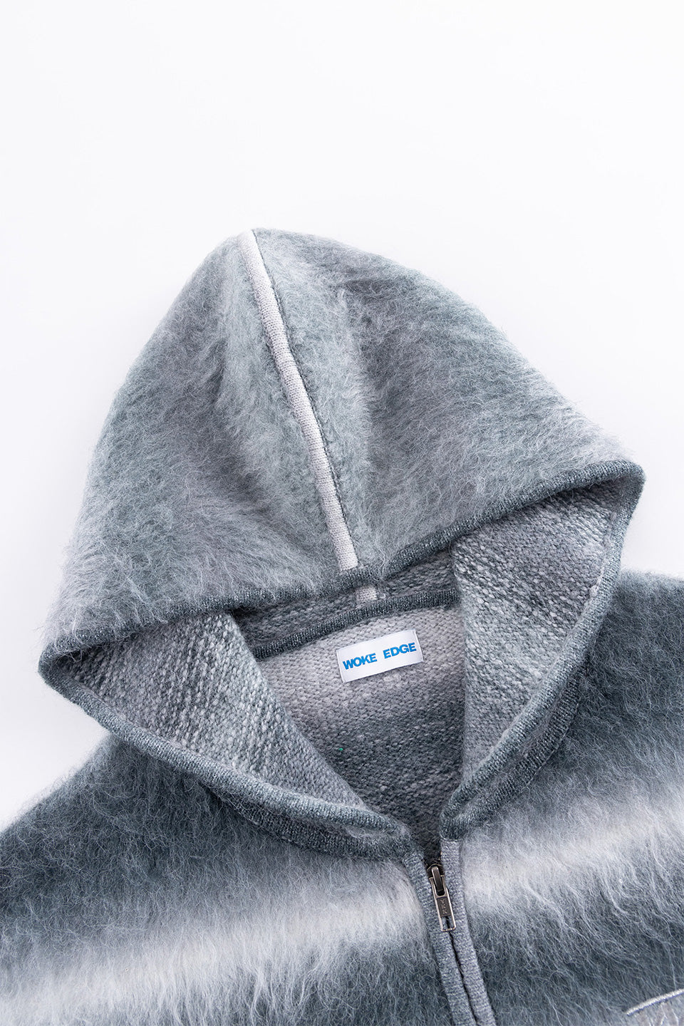 Gradation Mohair Zip Knit