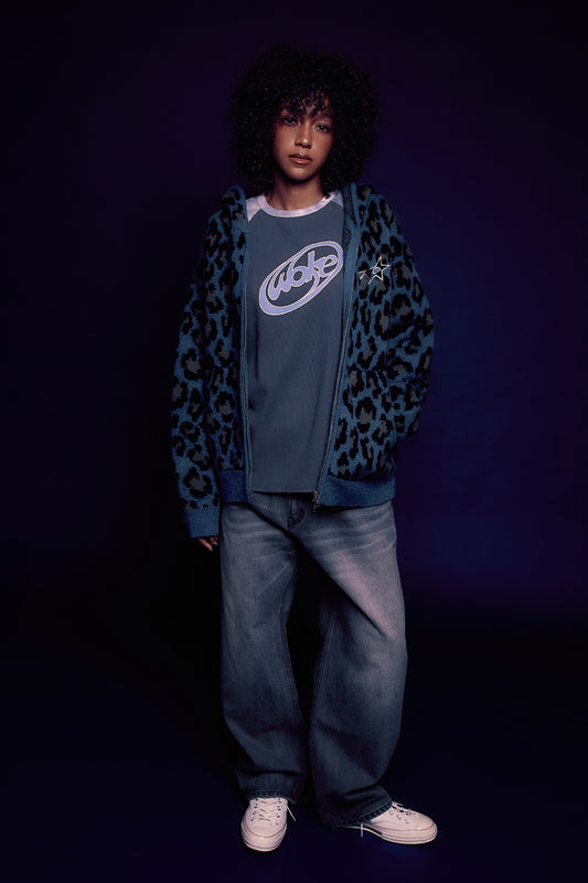 Leoparad Mohair Zip Knit