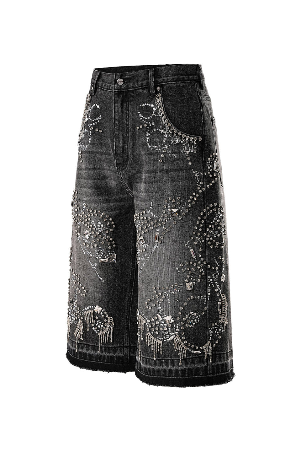 Luminous Dawn Rhinestone Cropped Jeans