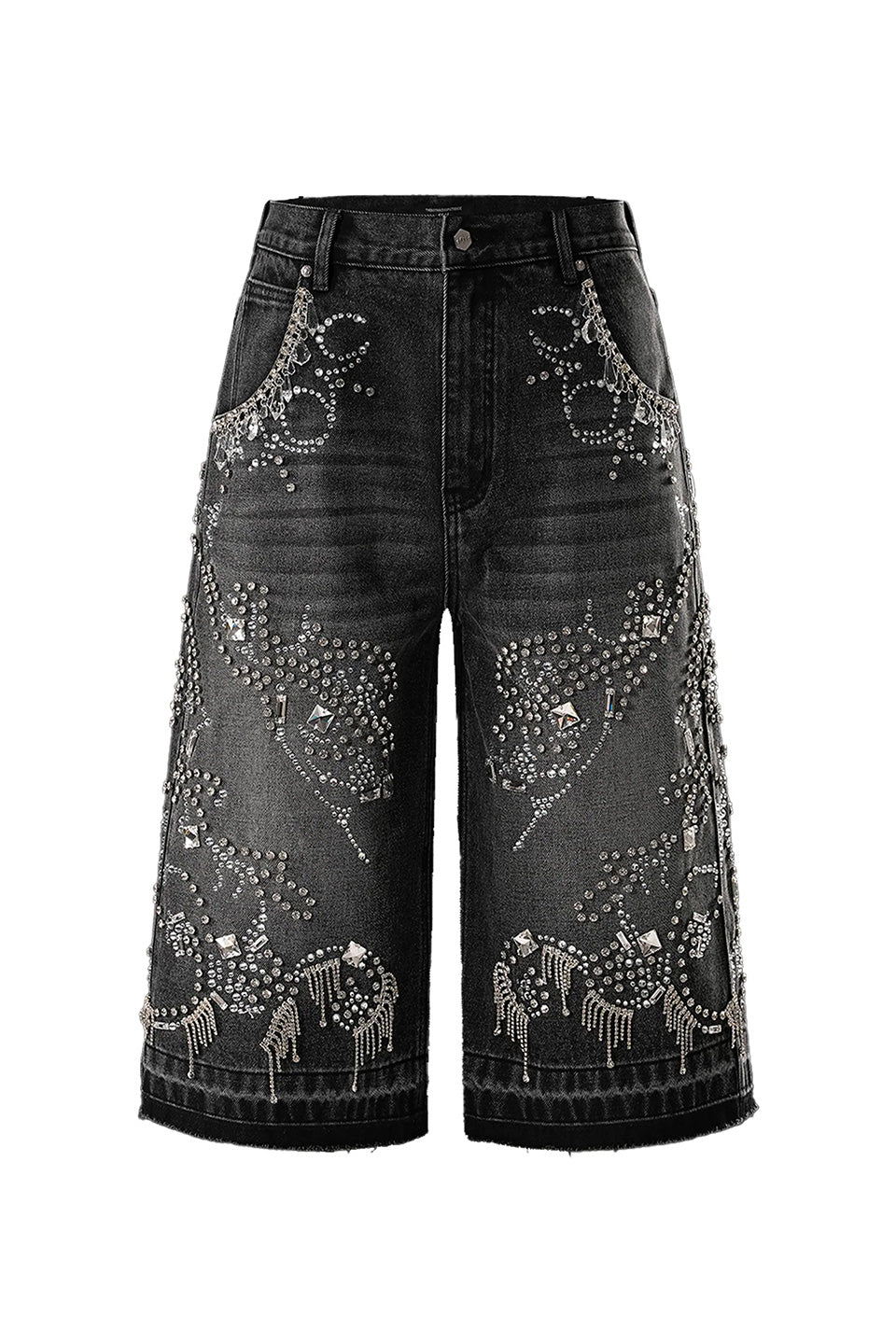 Luminous Dawn Rhinestone Cropped Jeans