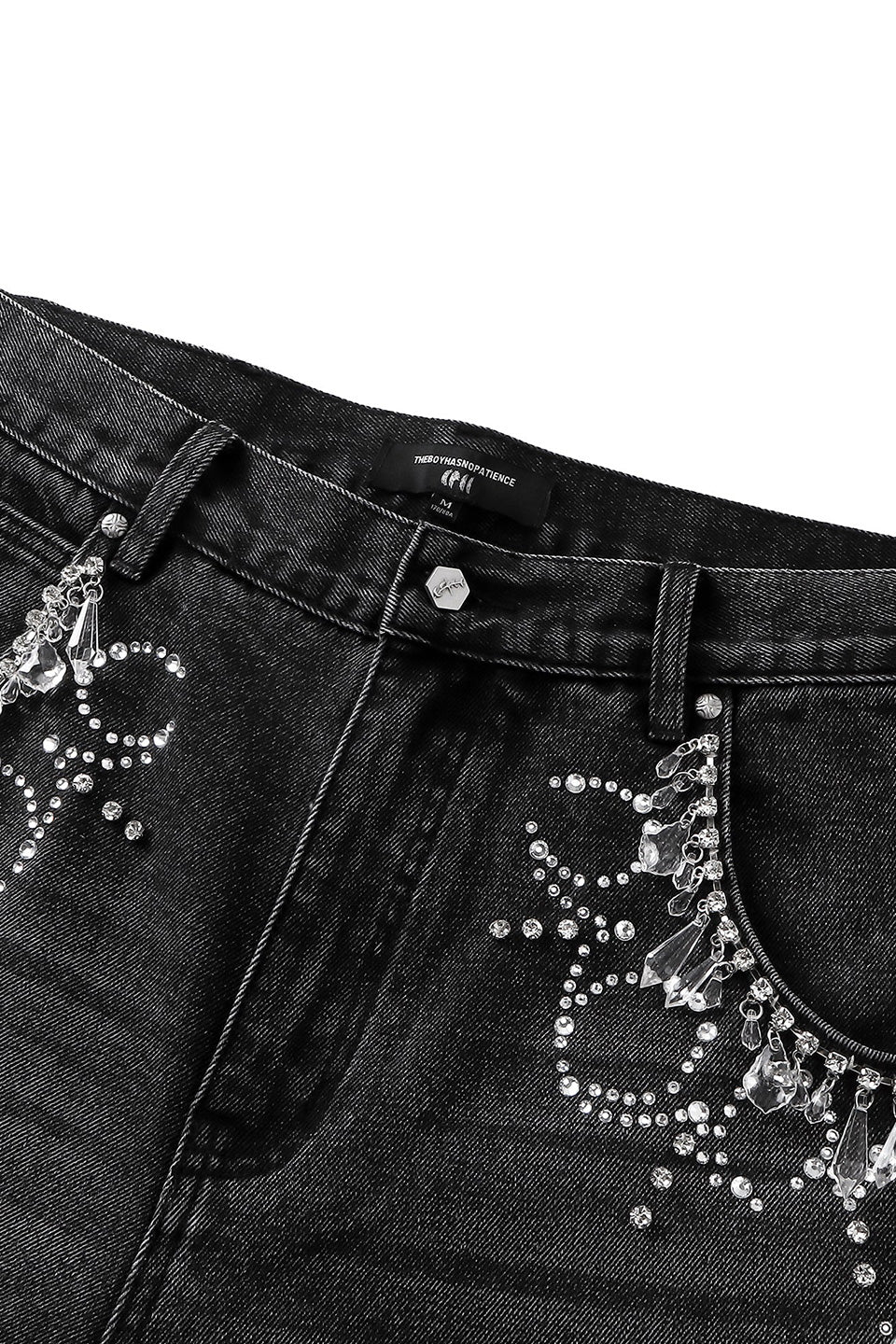 Luminous Dawn Rhinestone Cropped Jeans