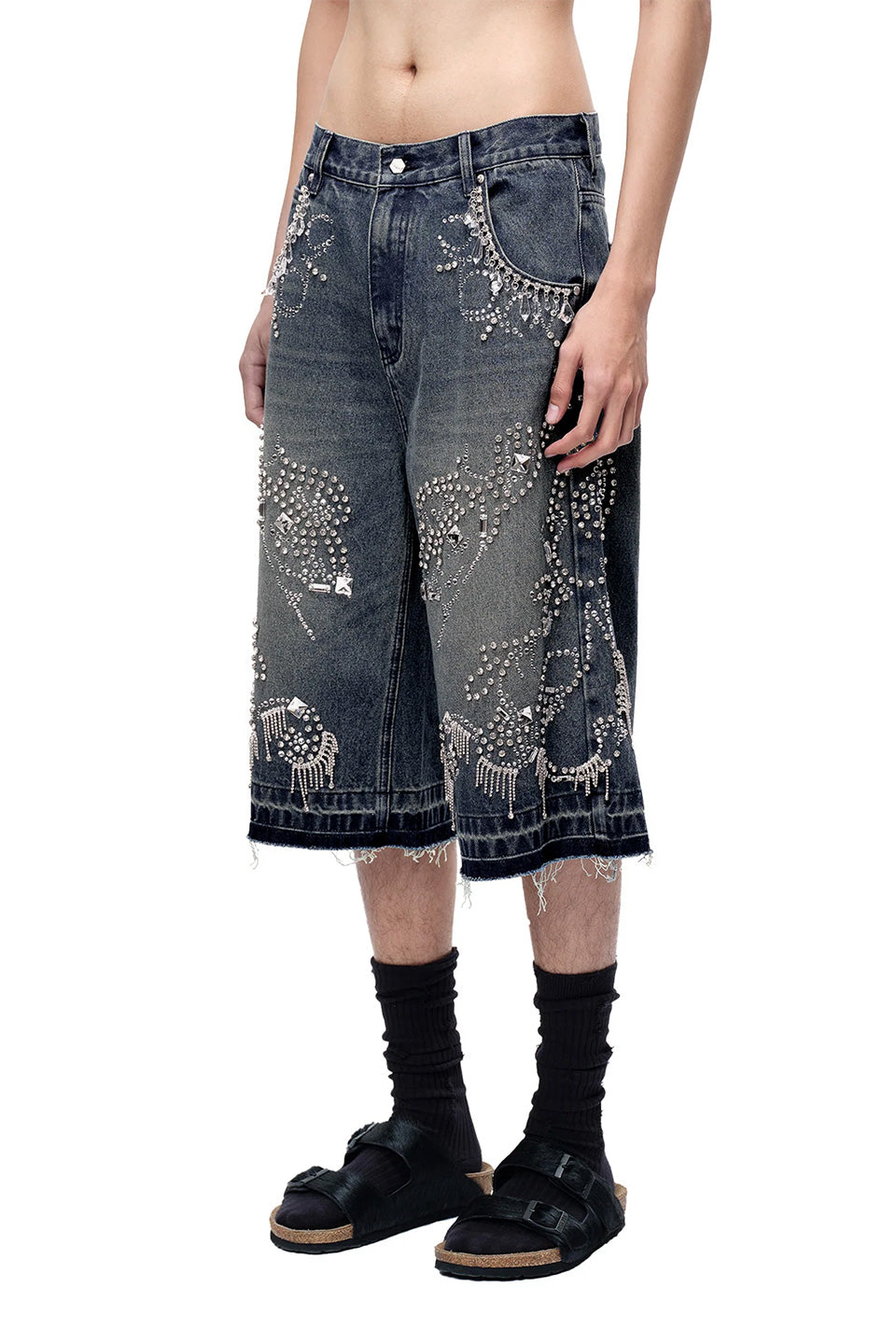 Luminous Dawn Rhinestone Cropped Jeans