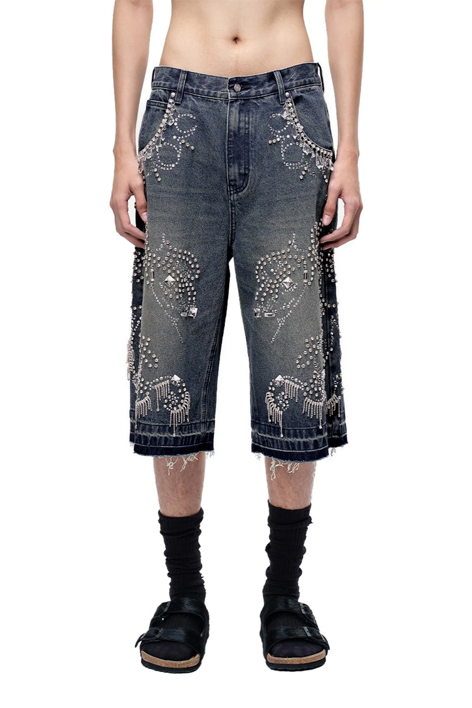 Luminous Dawn Rhinestone Cropped Jeans