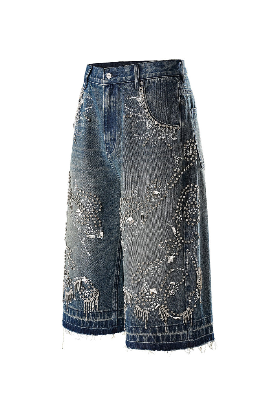 Luminous Dawn Rhinestone Cropped Jeans