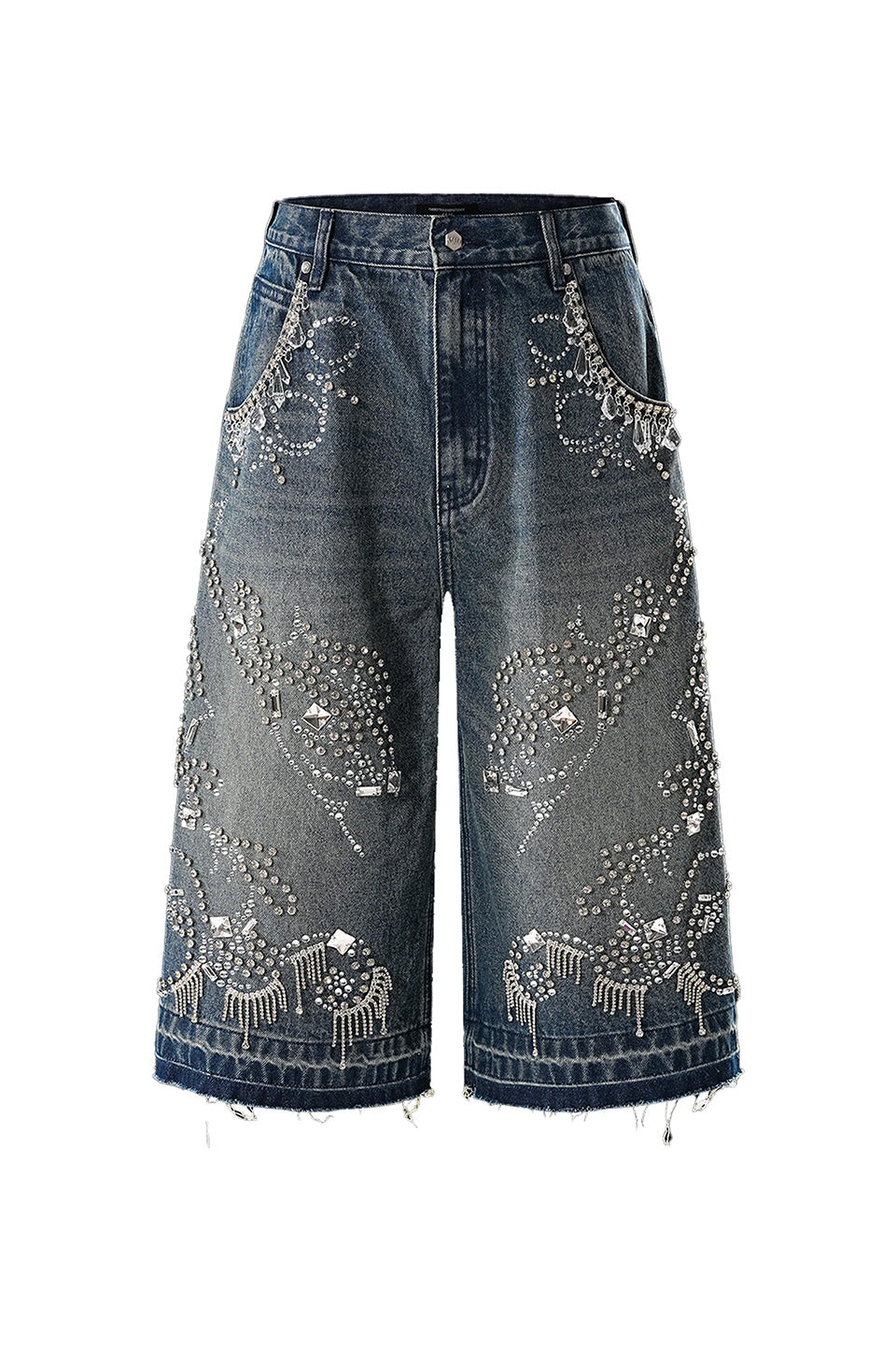Luminous Dawn Rhinestone Cropped Jeans