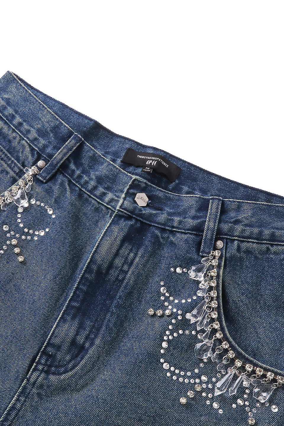Luminous Dawn Rhinestone Cropped Jeans