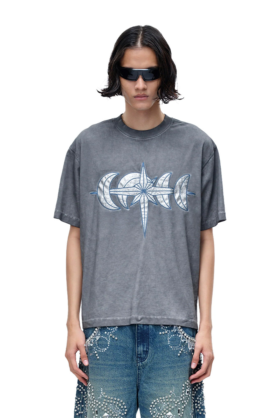 Luminous Night Leather Patch Tee