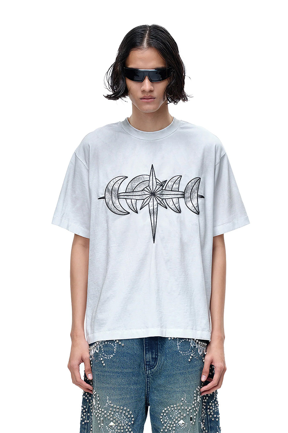 Luminous Night Leather Patch Tee