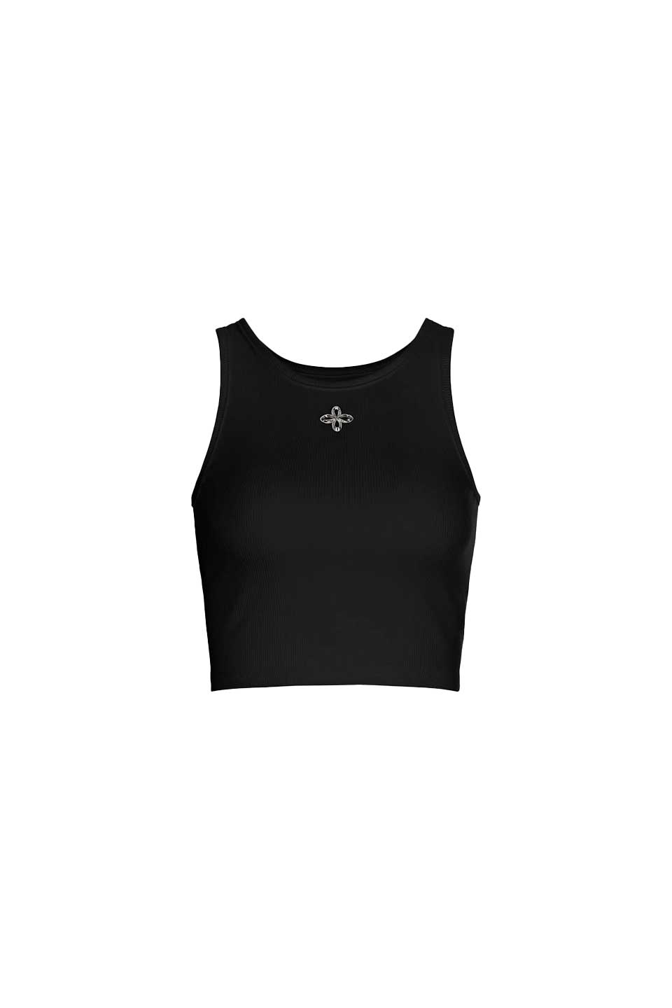 Metal Clover Logo Crop Sleeveless Women'S