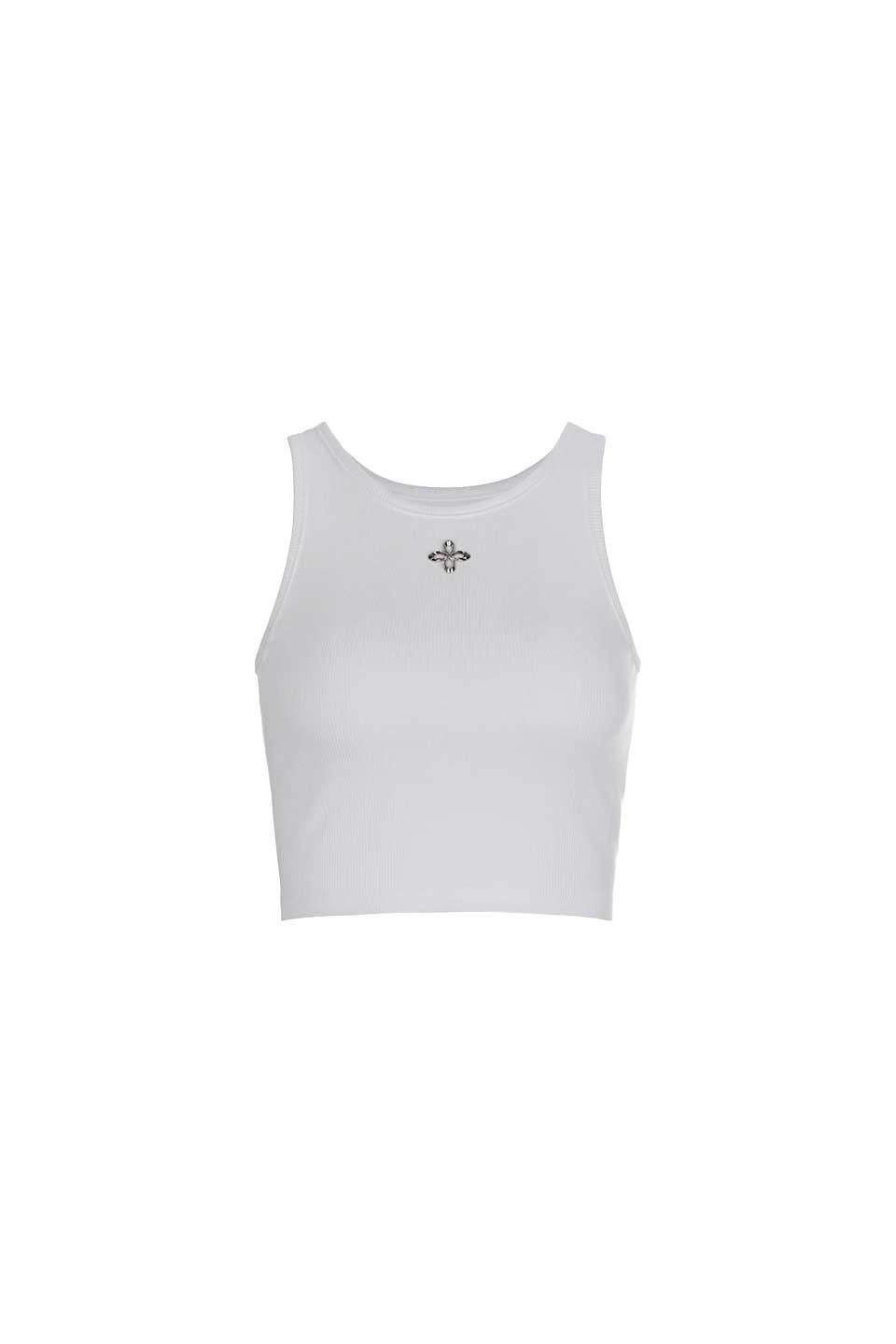 Metal Clover Logo Crop Sleeveless Women'S