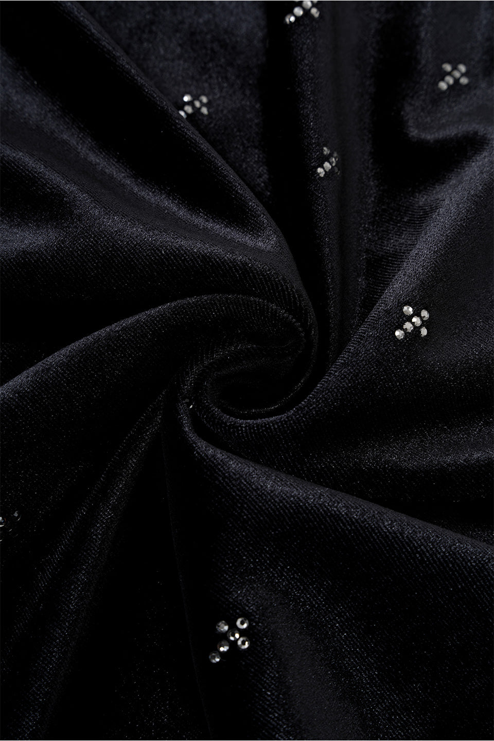 Micro Cross Rhinestone Velour Zip Hoodie