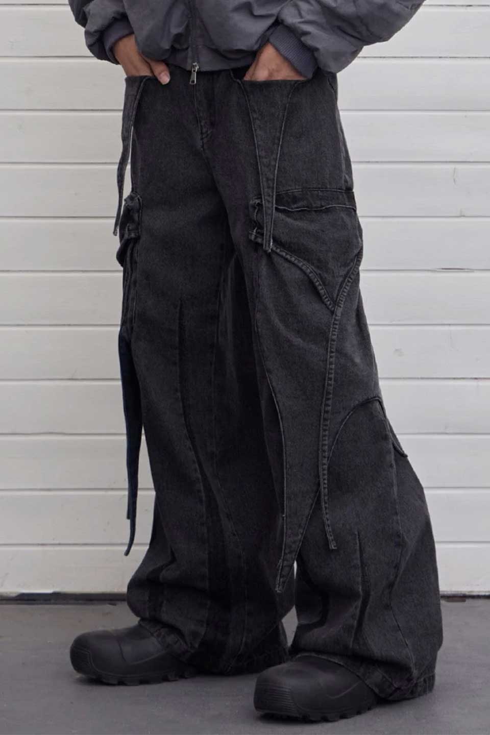 Multi-Layered Deconstructed Cargo Jeans