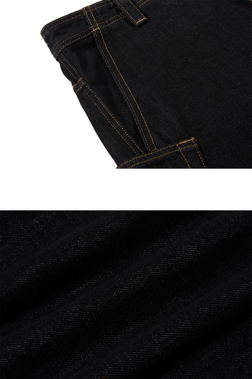 Patch Pocket Denim Cropped Pants