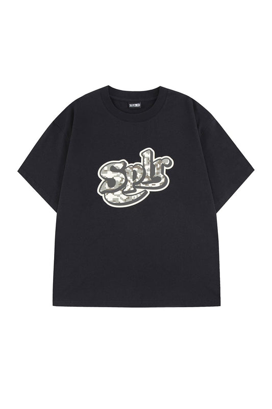 Digital Camo Baseball Logo Tee