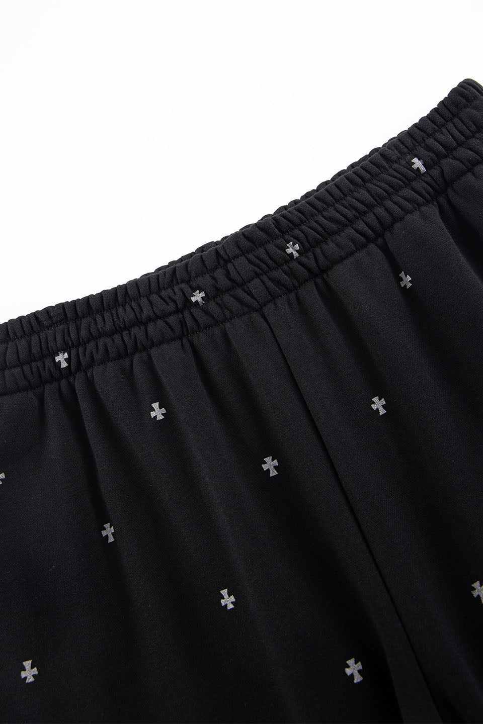 Tiny Cross Glitter Baggy Sweat Shorts