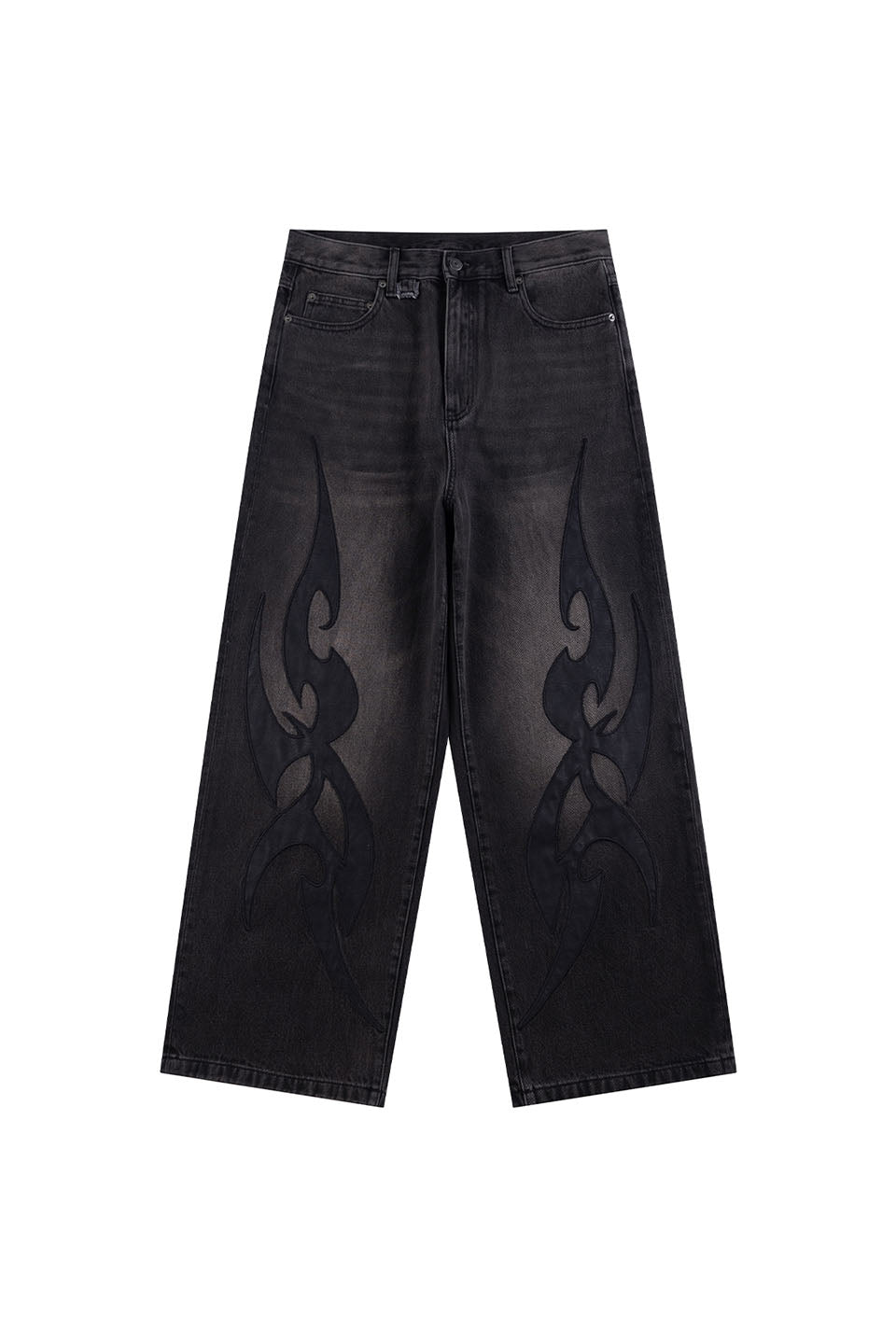 パンツ Tribal Leather Patch Baggy Denim Jeans Tribal Leather Patch Baggy Denim Jeans｜SUPPLIER｜デニムパンツ