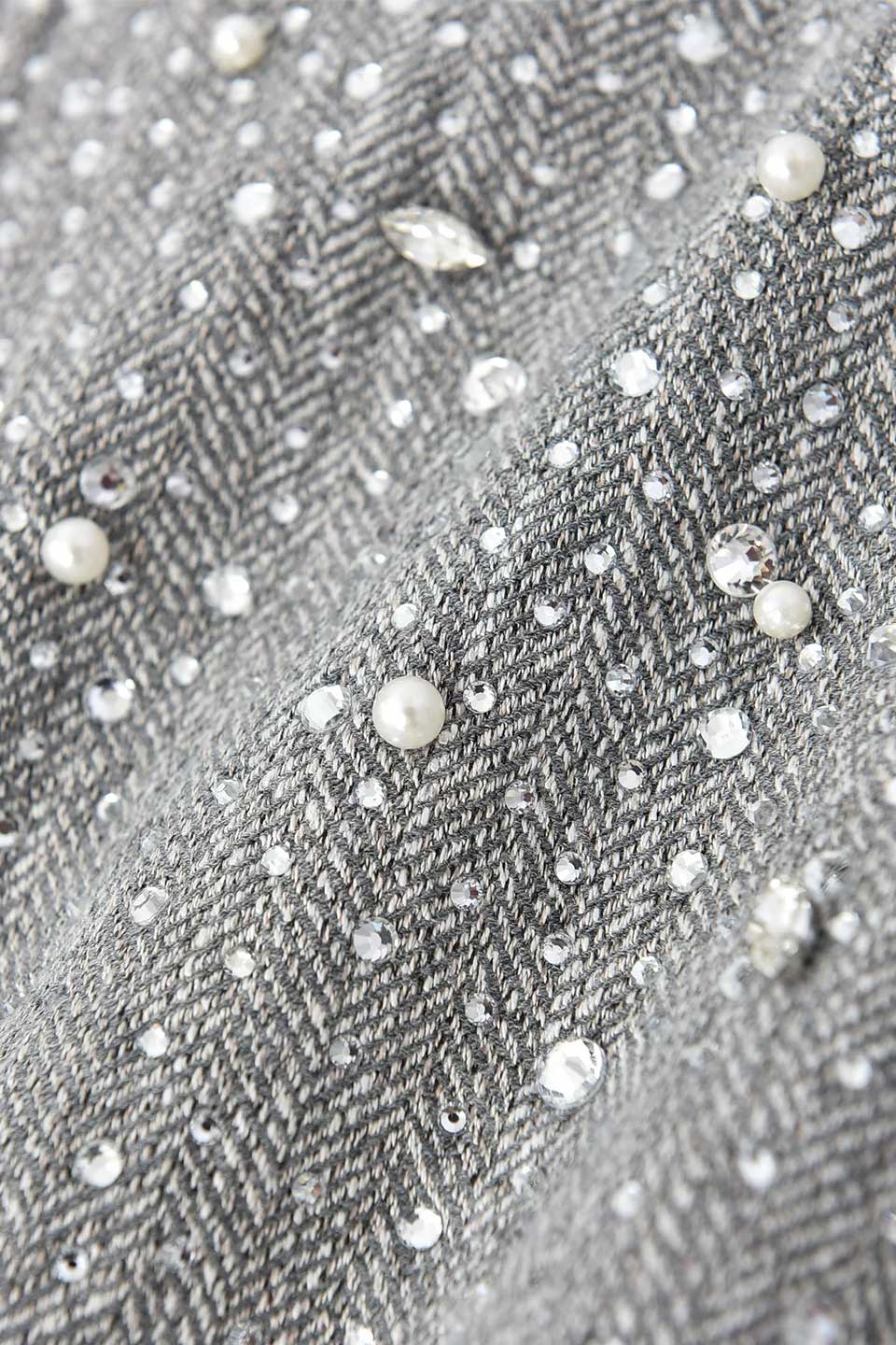 Rhinestone Zipper Jacket