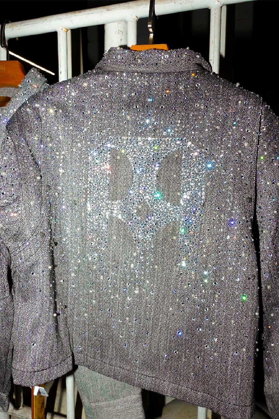 Rhinestone Zipper Jacket