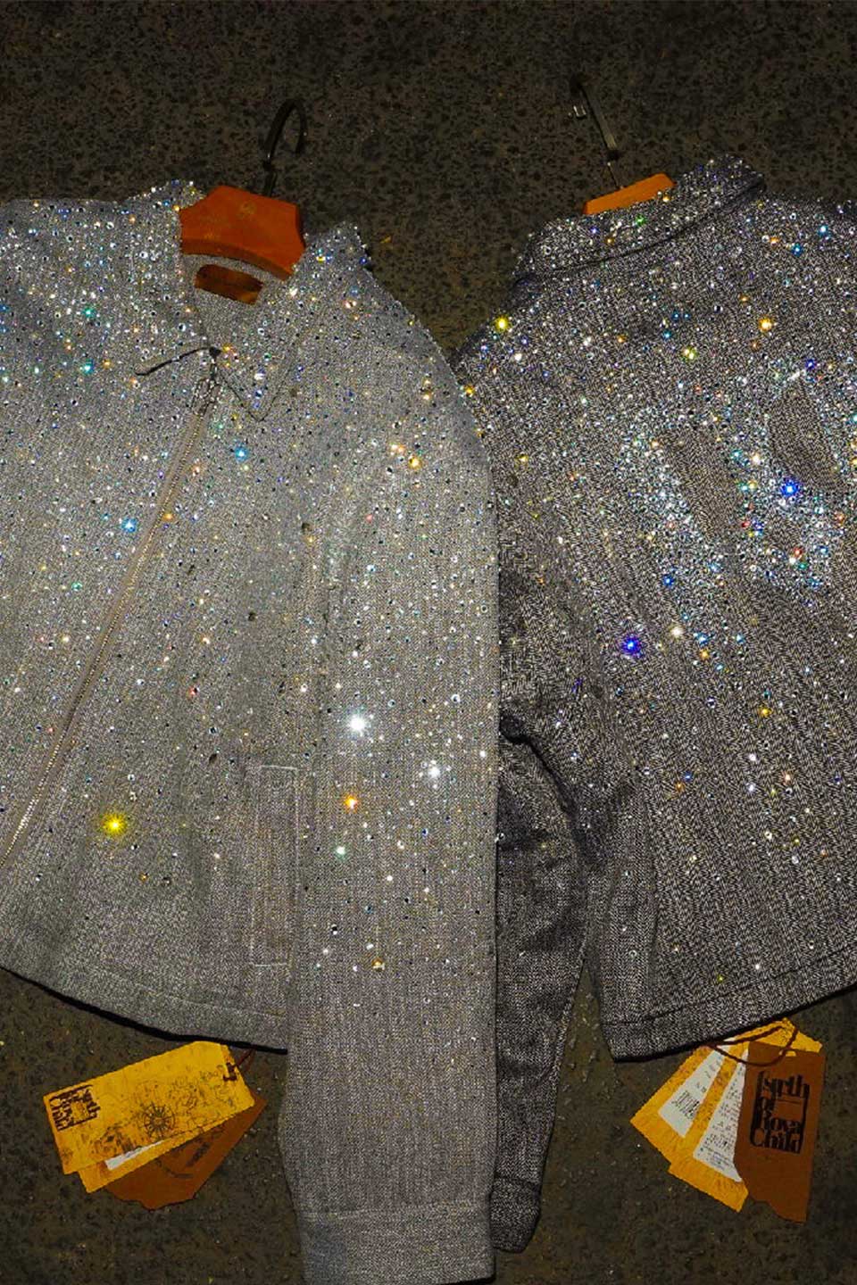Rhinestone Zipper Jacket