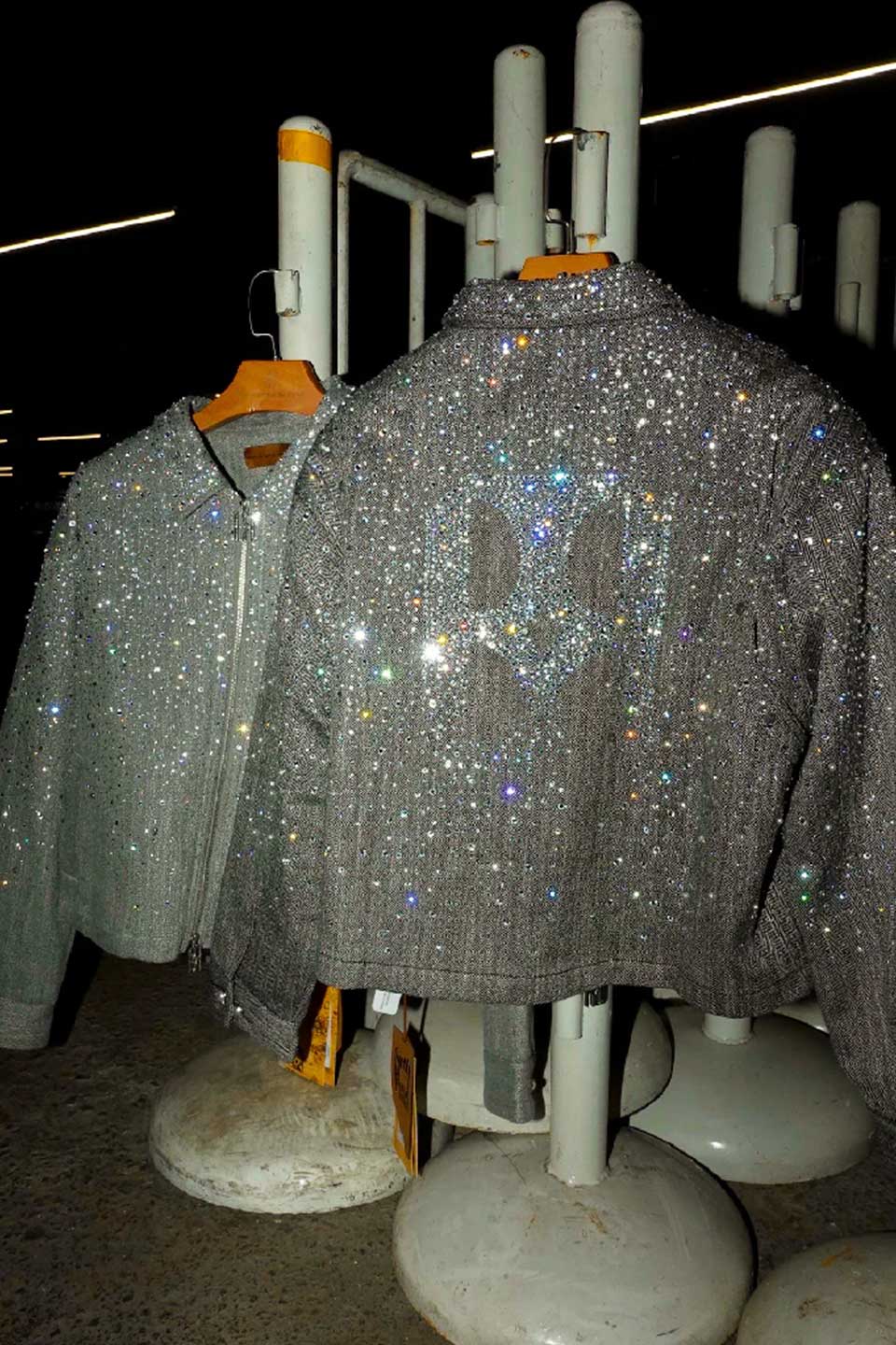 Rhinestone Zipper Jacket