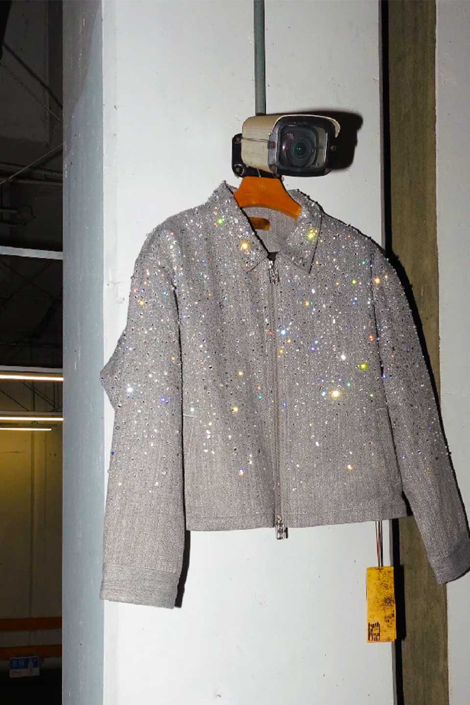 Rhinestone Zipper Jacket