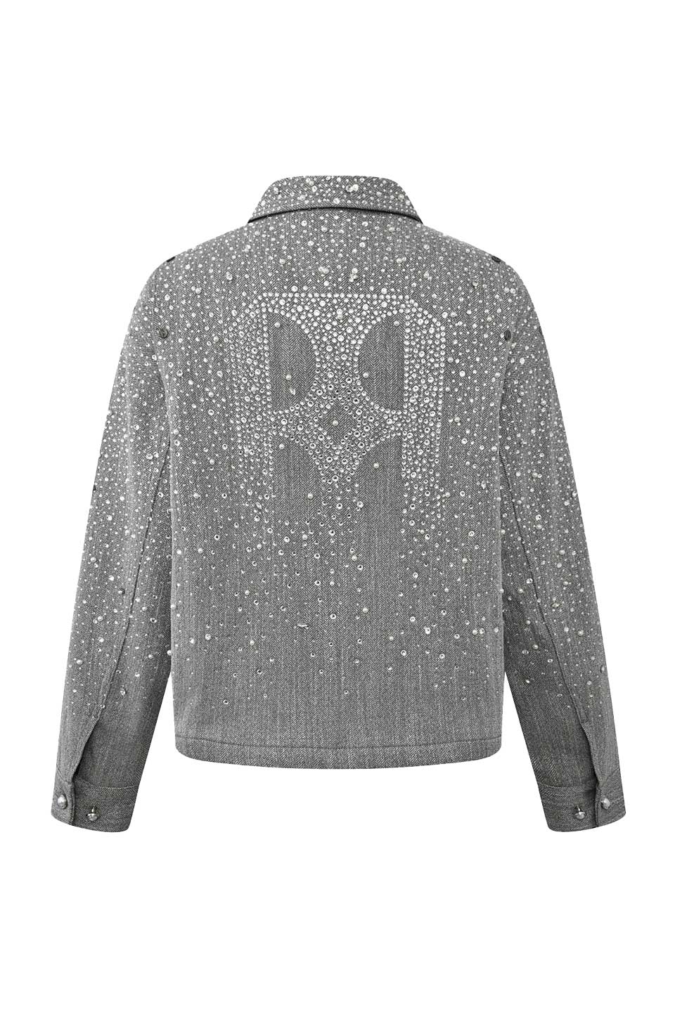 Rhinestone Zipper Jacket