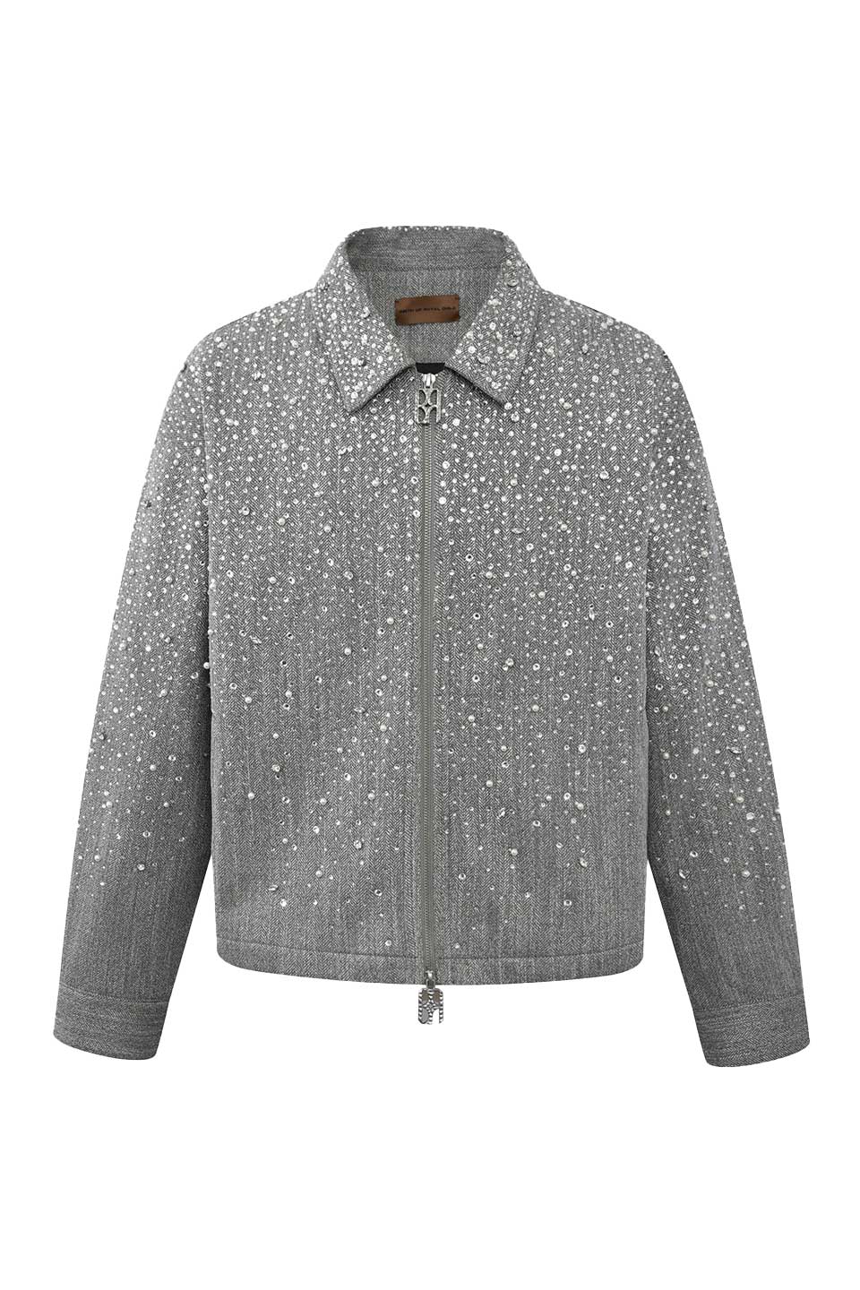 Rhinestone Zipper Jacket