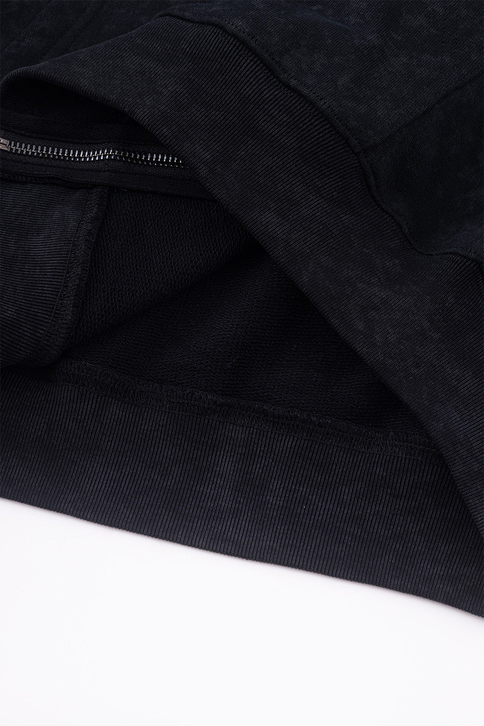 Spray Cross Rhinestone Zip Hoodie